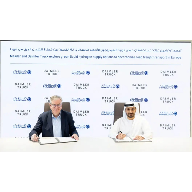 Daimler Trucks, in partnership with Masdar, plans to export green liquid hydrogen to Europe