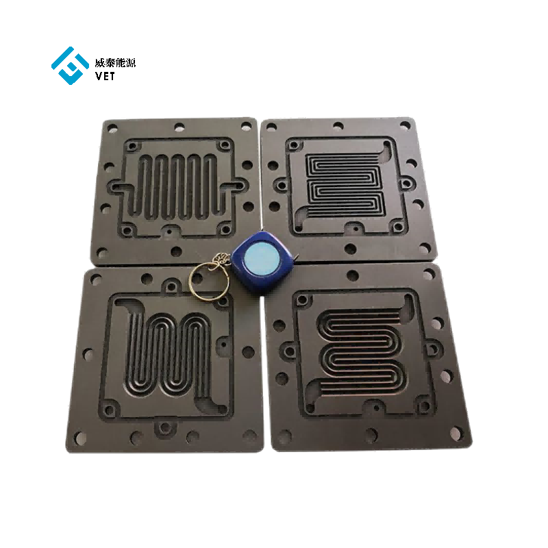 Customizable graphite bipolar plates for fuel cells with high conductivity