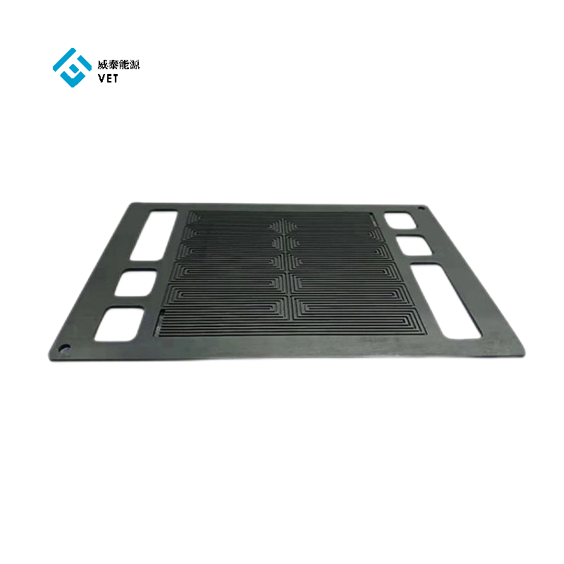 Fuel cell bipolar plates made of high-quality graphite material